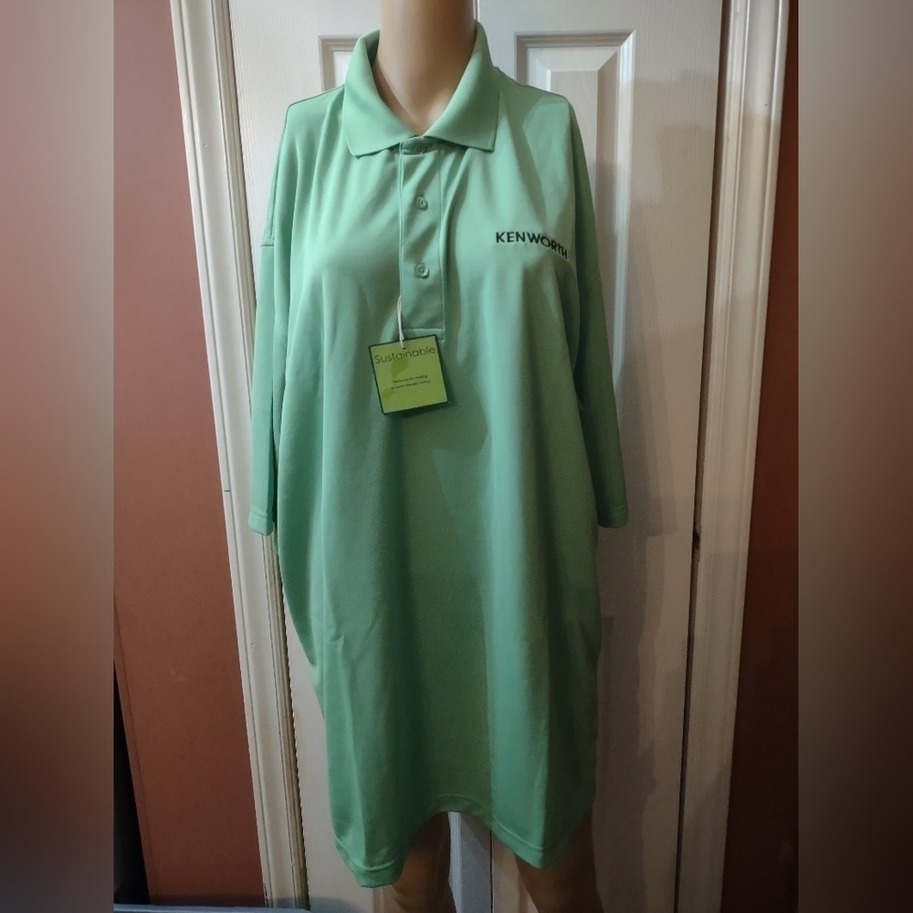 NWT Kenworth Port Authority green men's golf polo